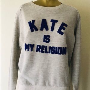 NWT ⭐️THE KATE MOSS Sweatshirt⭐️ Eleven Paris “KATE is MY RELIGION” IYKYK